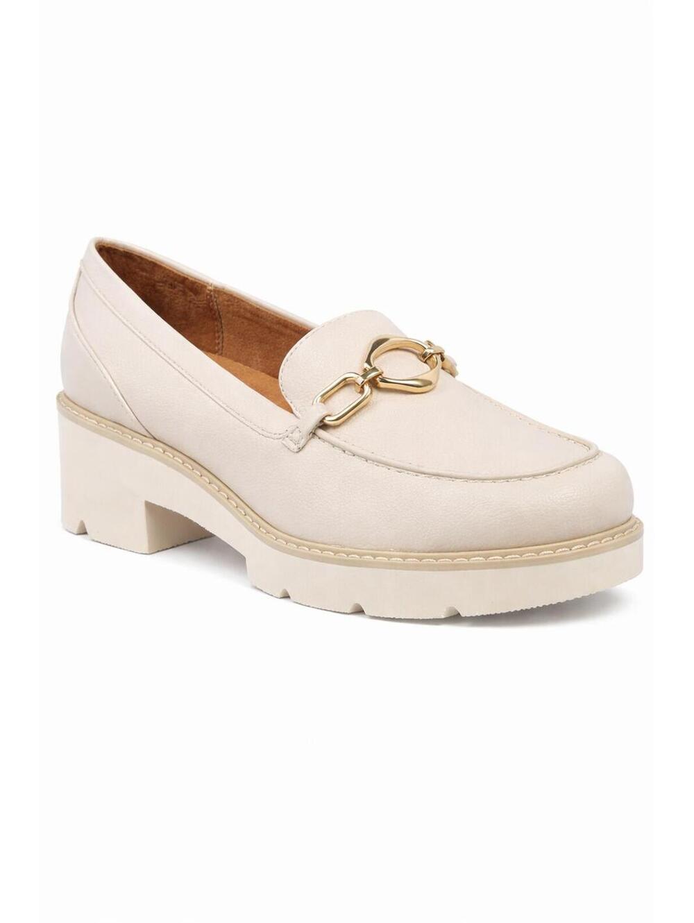 Naturalizer Porcelain Lug Sole Loafers Women's US 10W Wide Comfort Slip-On NWB